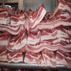 Pork collar bone in, rindless, defatted