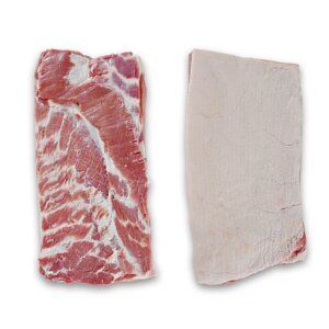 Pork belly bone in, rind on 3mm fat